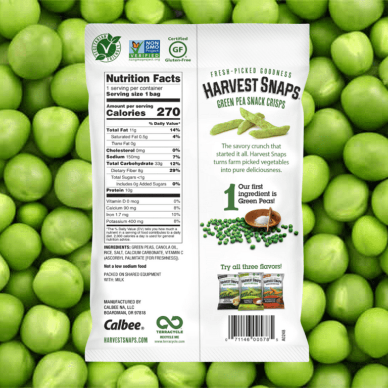 Review of Harvest Snaps Baked Green Pea Snacks - Delishably