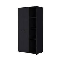 Newboti Furniture Black 1-Drawer Armoire Closet 22033