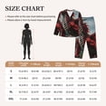 thumbnail image 4 of Vsdgher Majestic Red Dragon Pajamas Set Long Sleeve Sleepwear Womens Button Down Nightwear Pj Sets-X-Large, 4 of 7