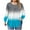 Sky Blue, variant on Heisall Womens Plus Size Tops Long Sleeve Round Neck Loose Casual Ombre T-Shirts Home Daily Wear