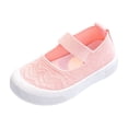 thumbnail image 2 of Shoes for Kids, School Shoes for Boys, Girl School Shoes, Kids Casual Sneakers Lightweight Elastic Strap Low Top Walking Shoes for Toddlers Boys Girls Aged 1-7.5 Outdoor Play, Pink US-6C/EU-22, 2 of 5