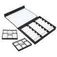 thumbnail image 3 of 18-Slot Sunglasses Organizer Box, Multiple Eyeglass Display Case Dustproof Jewelry Storage Tray, Snap Closure, 3 of 5