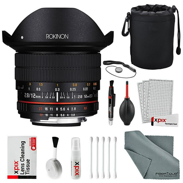 Rokinon 12mm F 2 8 Ed As If Ncs Umc Fisheye Lens For Nikon F Mount With Ae Chip 12m N With Deluxe Accessory Bundle And Cleaning Kit Walmart Com Walmart Com