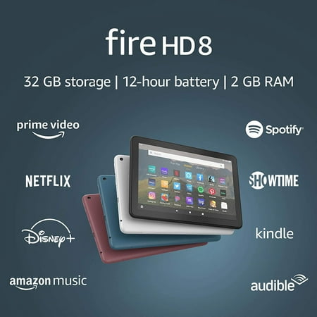 Fire HD 8 tablet, 8" HD display, 32 GB, (2020 release), designed for portable entertainment, Twilight Blue