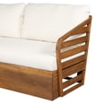 thumbnail image 6 of Christopher Knight Home 2-Piece Outdoor Patio Sectional Sofa Set with Cushions, 4 Seats, Teak+Beige, 6 of 15