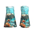 thumbnail image 7 of Honeii Underwater Swimming Guinea Pig Print Women's Sleeveless Dress, Loose Fit Casual Dress for Women, Summer Fashion Dress, 7 of 7