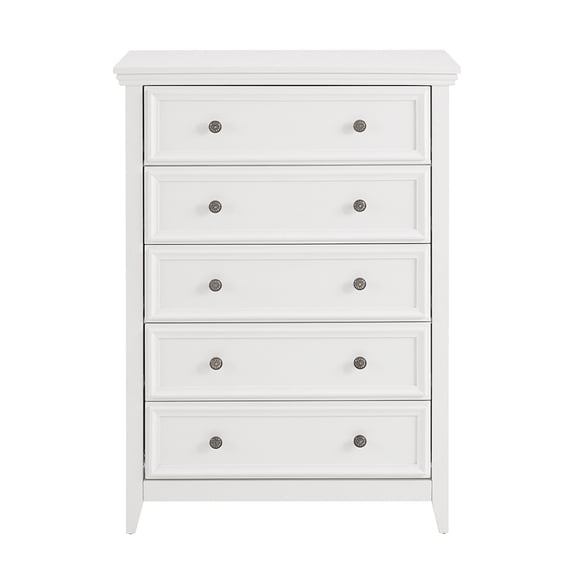 YYAo Chest of Drawers, Storage Organizer Unit,Modern 5 Drawers Dresser 5 Drawers Cabinet,Chest of Drawers Closet Organizers, WHITE