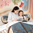 thumbnail image 4 of Manfei Christmas Bright Snowman Twin Comforter Sets,Country Gift Bedding Set,Xmas Reversible,2-Piece,1 Comforter and 1 Pillowcase, 4 of 7