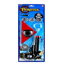 New 504098  7'' Click Pirate Gun & 7 Pcs. Pirate Play Set On Ca (36-Pack) Action Cheap Wholesale Discount Bulk Toys Action