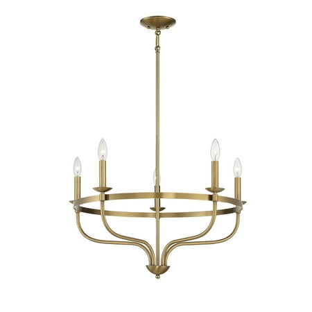 

Trade Winds Lighting 5 Light Chandelier In Natural Brass - TW30092-NB