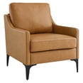 thumbnail image 2 of Modway Corland Mid-Century Leather Removable Cushions Armchair, Tan, 2 of 8