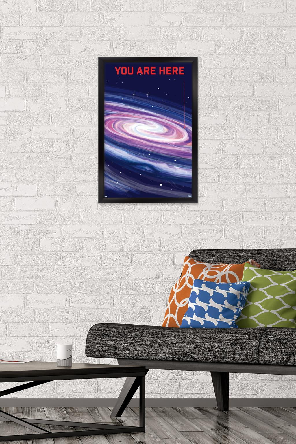 Well This Is Awkward - You Are Here Wall Poster, 14.725" x 22.375" Framed