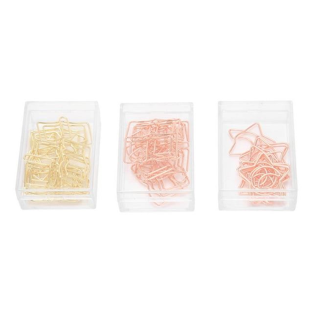 30PCS Clips de papel Forma linda Aspecto exquisito Portátil Antideslizante para la clasificación de archivos de la escuela de la familia de la oficina