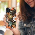 thumbnail image 3 of COMIO  Vintage Retro 70s Floral Flowers Case for iPhone 14, Aesthetic Hippie Groovy Orange Brown White Flowers Case for Teens Women Men, Unique Soft  Case for iPhone 14, 3 of 4