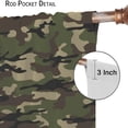 thumbnail image 6 of Camouflage Curtains Teens Camo Army Camouflage Blackout Rod Pocket Curtains & Drapes Bedroom Decor for Kids Boys Girls Teens,Green Militarily Abstract Art Window Curtains 2 Panels 84x84in, 6 of 6