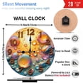 thumbnail image 3 of Bubble Wall Clock Colorful Bubbles Home Decor 10-Inch Silent Wooden Wall Clock, Battery Operated (AA Batteries Not Included), Artistic Home Decor, 3 of 7