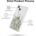 thumbnail image 5 of Floral Case for iPhone 15 6.1-inch,Clear Flower Case Slim Cute Cover for Girls Women,Transparent Soft TPU Bumper Protective Case with Reinforced Corners,Yellow Flower, 5 of 6