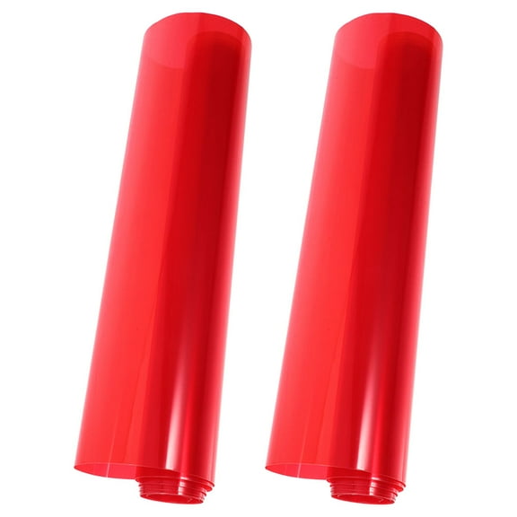 GOOHOCHY 2Pcs Headlight Tint Wrap Red for Car Enthusiasts and Diy Projects