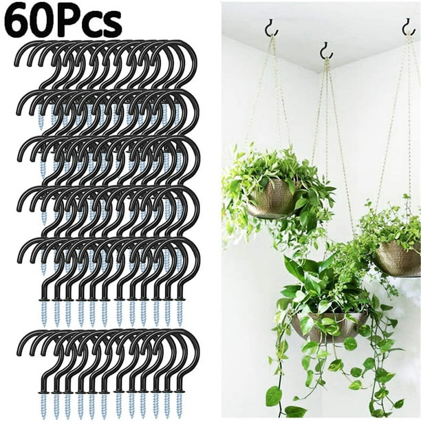 Elbourn Ceiling Hook 2 Inch Screw in Hooks for Hanging Plants, Vinyl