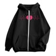thumbnail image 3 of Veste à Capuche Zippée pour Femme, Chandail Décontracté avec Poches pour le Quotidien et la Sensibilisation au Cancer, 3 of 5