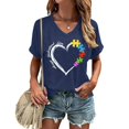 thumbnail image 3 of CHENge Plus Size Autism Awareness Shirt for Women Autism Acceptance Tshirt Autism Mama Tee Support Gift Tee Tops, 3 of 6