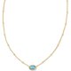 thumbnail image 1 of Collar Mini Elisa Kendra Scott Baño de Oro Turquesa, 1 of 5