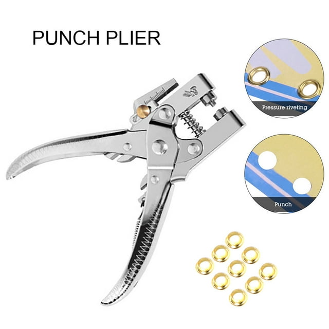 Boovnll Tool Kit, Eyelet Pliers Hole Punch Complete Tool Kit Set W/ 100Pcs Brass Eyelets, Tool Set, Home Essentials, Household Essentials