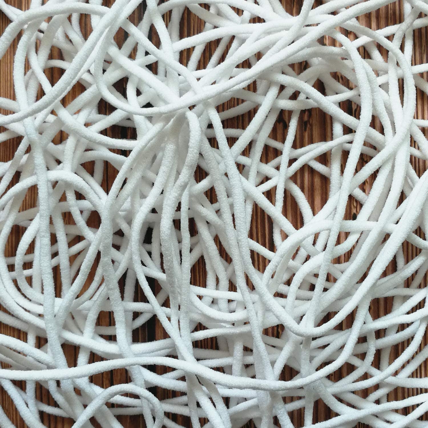 3 mm White Elastic Cord Beading Threads Stretch String Fabric Crafting