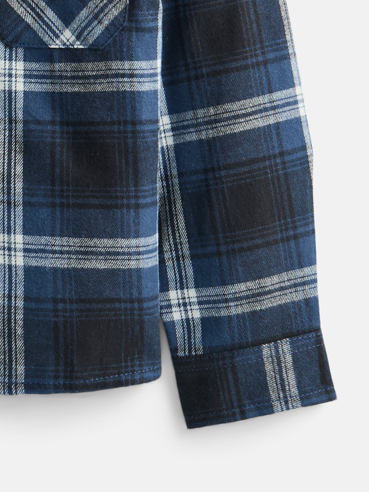 Wonder Nation Boys' Flannel Shirt with Long Sleeves, Sizes 4-18 & Husky