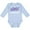 AE-Light Blue, variant on Colorado Columbine Flowers Boys or Girls Long Sleeve Baby Bodysuit