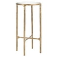 thumbnail image 2 of SAFAVIEH Couture Jessa Glam Tall Glass Top Metal Round End Table, Brass/White, 2 of 5