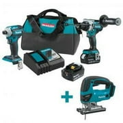 1 Kit, Makita Xt288T 18V Lxt Brushless Cordless 2 Pc Combo Kit (5.0 Ah) + 18V Jig Saw