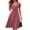 Red, variant on CIENVNSTG Long Dresses for Women Mid Length Dresses a Line Vestidos Slim Fit V Neck Short Sleeve Tight Waist Elegant Splice Lace Up Bow Summer Elegant Dress Red S