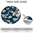 thumbnail image 6 of Pioneer Flower Floral Print Pattern Round Fitted Tablecloth with Elastic Edge,Dining Table Cover Waterproof,Outdoor Round Tablecloth for Camping,Dining,Indoor and Outdoor, 6 of 7