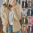 thumbnail image 4 of Women Hoodie Jacket Long Sleeve Zipper Sweatshirt Fluffy Fleece Coat Cardigan Hooded Sweatshirt Outwear, 4 of 4