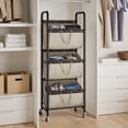 thumbnail image 5 of GRANNY SAYS 3-Tier Laundry Basket with Wheels, 120L Rolling Laundry Hamper Sorter, Metal Frame Laundry Organizer, 3 Bin Removable Bags, Light Khaki, 5 of 9