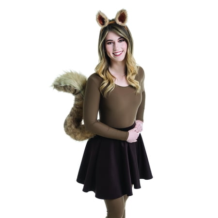 Way To Celebrate! Halloween Female Brown Squirrel Costume Dress Up Kit for Adults - 2 Pieces