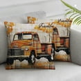thumbnail image 3 of nygtbtfer &nbsp; Pillow Covers Truck Pumpkin with&nbsp; Decorative Fall Pillow &nbsp;Blessing Cushion Cover for Couch Set of 2 White, 3 of 7
