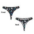 thumbnail image 3 of Balery Space Tangas de Algodón para Mujer con Estampado – Ropa Interior Sexy, Transpirable, G-string-3X-Large, 3 of 6
