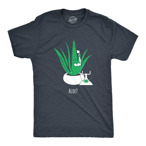 Mens Aloe Phone Call T Shirt Funny Sarcastic Plant Greeting Graphic Novelty Tee for Guys Graphic Tees