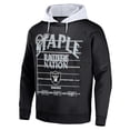 thumbnail image 2 of Men's NFL x Staple Black Las Vegas Raiders Throwback Vintage Wash Pullover Hoodie, 2 of 3