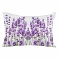 thumbnail image 2 of Purple Lavender Standard Size Pillow Cover, Pillowcase Protectors with Zipper, Breathable Decorative Throw Pillow Case Cover, Farmhouse Pastoral Botanical Floral Pillow Shams for Couch Sofa 20x26Inch, 2 of 8