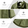 thumbnail image 6 of Ashirexll Mens Button up Shirts Short Sleeve, Big and Tall Shirts for Men, Summer Short Sleeve Turndown Collar Button Cardigan Pocket Shirts for Home Wear, 6 of 7