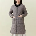 thumbnail image 2 of Clearance Sales Warm Pocket Coat Turn Down Collar Long Jacket Winter Down Parkas on Clearance, 2 of 9