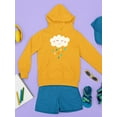 thumbnail image 3 of Happy Cloud Raining Hoodie Juniors -Image by Shutterstock,  Large, 3 of 4