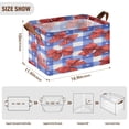 thumbnail image 3 of Foldable Storage Basket Waterproof Fabric Features Metal Frame + Hollow Board Support For Clothing and Toy Storage Mediumx1 Retro Red Polka Dot Bows, 3 of 8