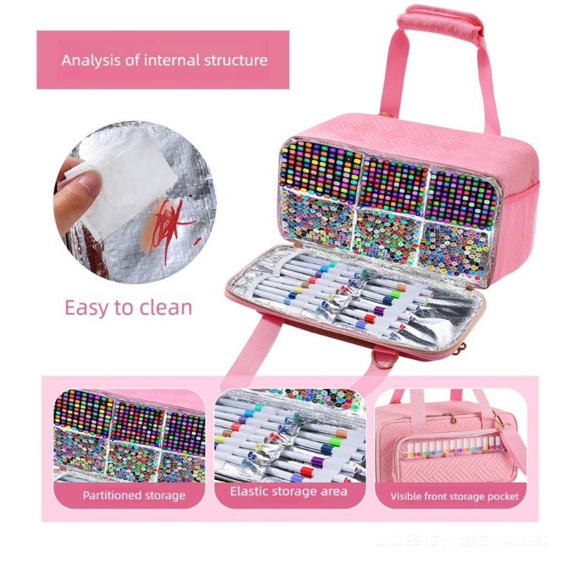 lanema High Capacity Art Marker Carrying Bag with Adjustable Strap Art Supply Organiser
