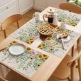 thumbnail image 5 of Sunflower Placemats Set of 4 Rustic Summer Botanical Eucalyptus Leaf Place Mats Indoor Wipeable Table Mats Washable Cloth Dining Table Placemats for Kitchen Holiday Party Home Decor 13x19 Inch, 5 of 9