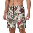 thumbnail image 2 of Gaeub Dark Enchanted Flowers And Birds Mens Swim Trunks Stretch Beach Shorts Quick Dry for Men Swim Shorts Swimwear with Pockets- Large, 2 of 9