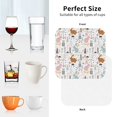 thumbnail image 6 of Lsque Fall Rabbit Pattern 4" Drink Coasters Set of 4, PVC Leather Absorbent Coasters, Table Coaster Set Decorative Coffee Cup Coasters Housewarming Gift -Square, 6 of 6